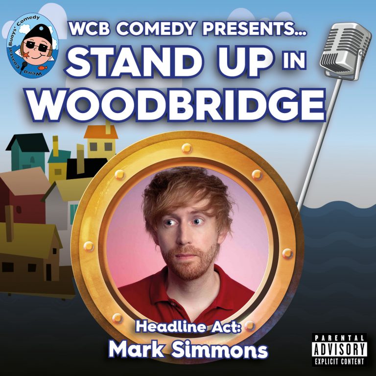 Poster for WCB Comedy Woodbridge Square Website Version