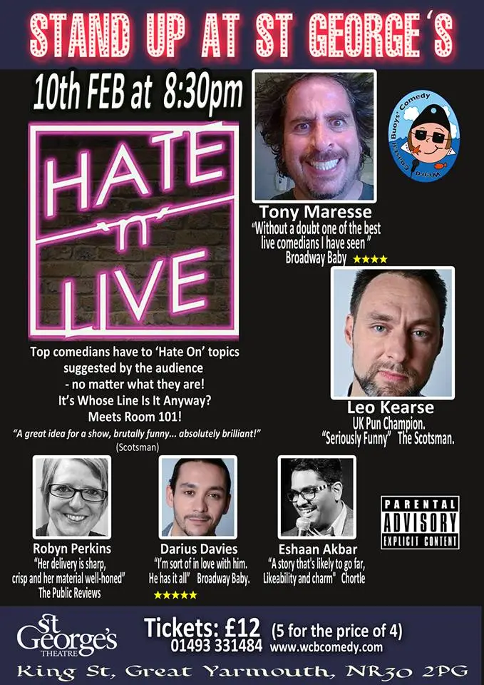 WCB Comedy event poster