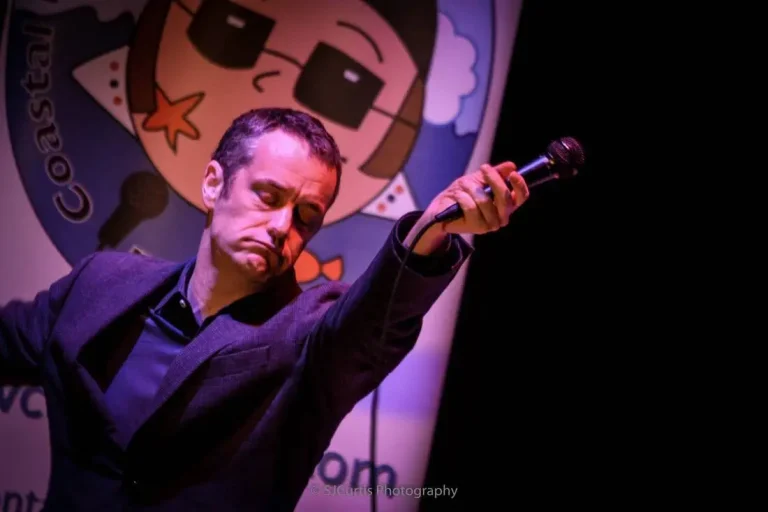 Paul Tonkinson comedian performing at a WCB Comedy show
